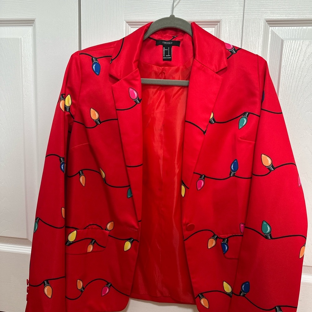 Forever 21 Holiday Blazer with Colorful Lights